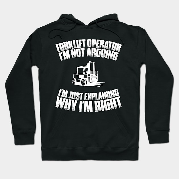 Forklift Operator Forklift Driver Forklift Truck Hoodie by Krautshirts